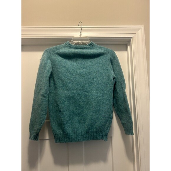 Micheal’s Wool Crewneck Sweater Made In Scotland Women Size Medium Blue Preppy - Picture 5 of 5